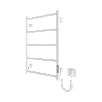 Badeværelses stigeradiator CLASSIC 65W/230V 65x43 cm rustfrit stål/hvid højre