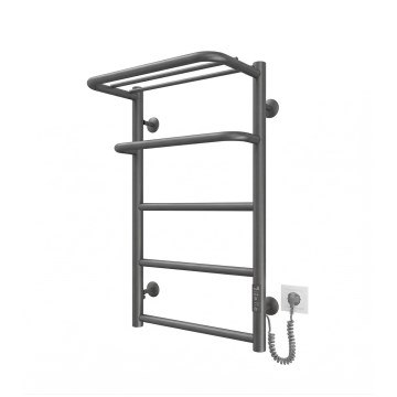 Badeværelses stigeradiator HOTEL 75W/230V 66x42 cm rustfrit stål/antracit højre