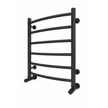 Badeværelses stigeradiator INOX CLASSIC 120W/230V 57x43 cm rustfrit stål/sort