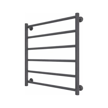 Badeværelses stigeradiator INOX FLAT 122W/230V 57x43 cm rustfrit stål/antracit