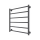 Badeværelses stigeradiator INOX FLAT 122W/230V 57x43 cm rustfrit stål/antracit