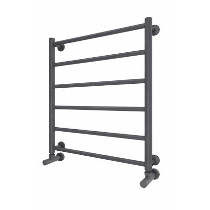 Badeværelses stigeradiator INOX FLAT 122W/230V 57x43 cm rustfrit stål/antracit