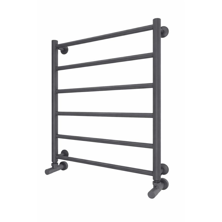 Badeværelses stigeradiator INOX FLAT 122W/230V 57x43 cm rustfrit stål/antracit