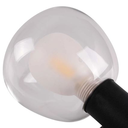 Badeværelses væglampe POLA 2xG9/5W/230V IP44 sort/klar