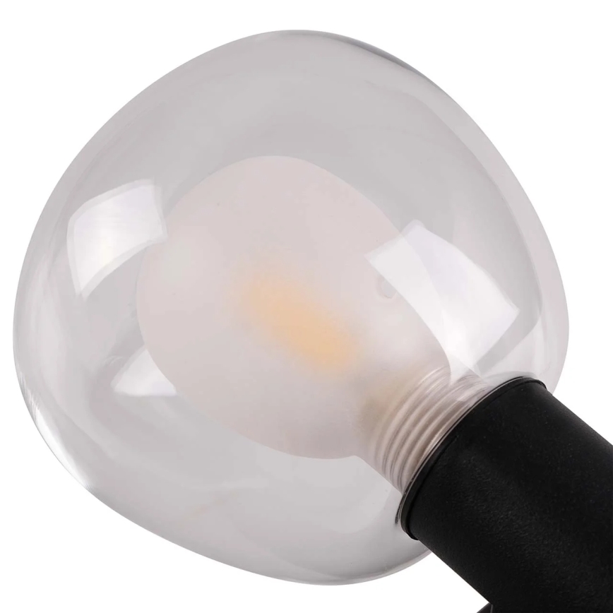 Badeværelses væglampe POLA 2xG9/5W/230V IP44 sort/klar