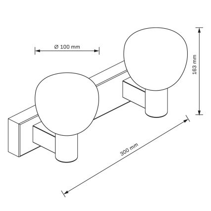 Badeværelses væglampe POLA 2xG9/5W/230V IP44 sort/klar