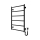 Badeværelseshåndklædetørrer CLASSIC 110W/230V 81x52 cm, rustfrit stål/sort, højre