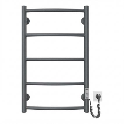 Badeværelseshåndklædetørrer CLASSIC 65W/230V 66x42 cm, rustfrit stål/antracit, højre