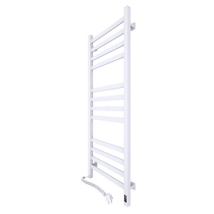 Badeværelseshåndklædetørrer med termostat AVANGARD 227W 120x48cm  hvid venstre