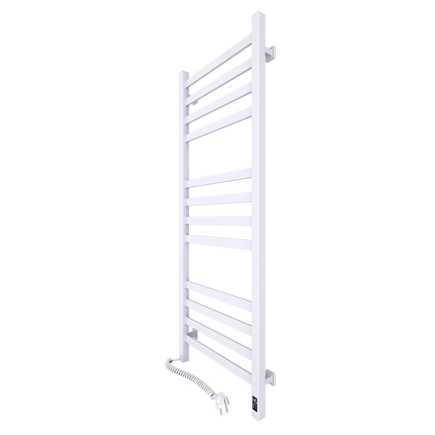 Badeværelseshåndklædetørrer med termostat AVANGARD 227W 120x48cm  hvid venstre