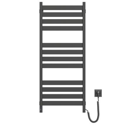 Badeværelseshåndklædetørrer med termostat LARGO 541W/230V 120,6 cm IP44 sort højre kantet