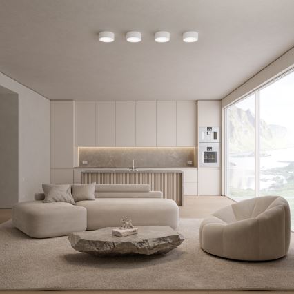 Badeværelsesloftlampe CLEO med sensor 1xE27/24W/230V Ø 20 cm IP54 hvid