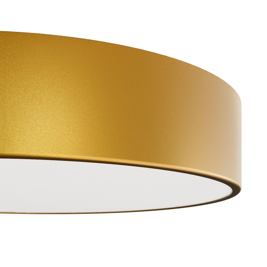 Badeværelsesloftlampe CLEO med sensor, 3x E27/24W/230V, Ø 40 cm, guldfarvet, IP54