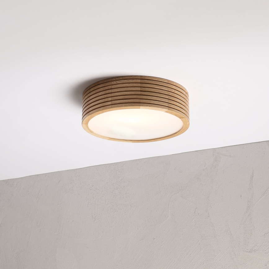 Badeværelsesloftlampe LINARO 2xE27/15W/230V IP54 eg Ø 27 cm
