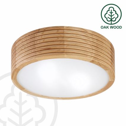 Badeværelsesloftlampe LINARO 2xE27/15W/230V IP54 eg Ø 27 cm