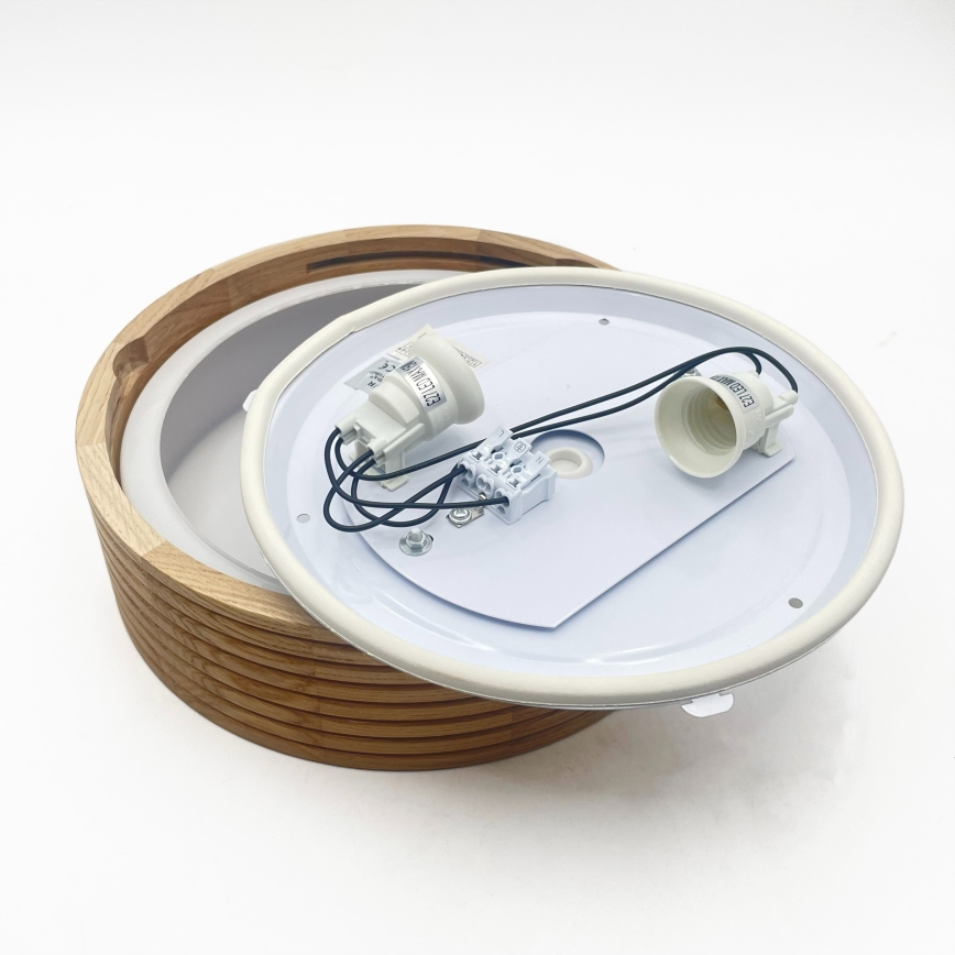 Badeværelsesloftlampe LINARO 2xE27/15W/230V IP54 eg Ø 27 cm