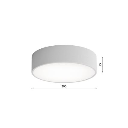 Badeværelsesloftlampe med sensor CLEO, 2x E27, maks. 24 W, 230 V, Ø 30 cm, grå, IP54