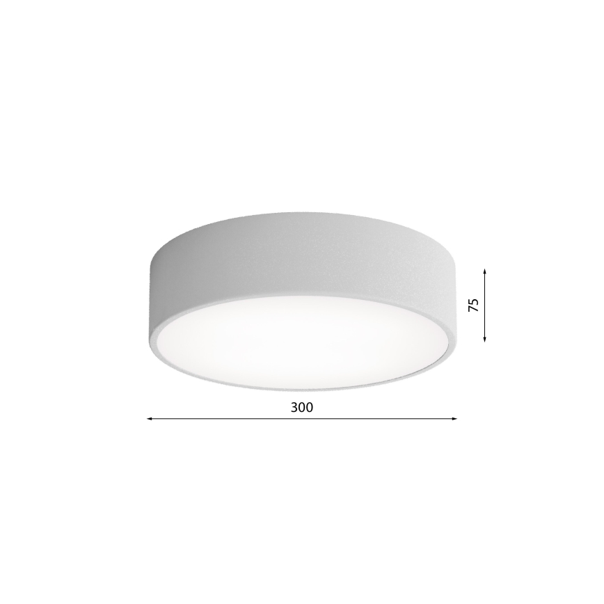 Badeværelsesloftlampe med sensor CLEO, 2x E27, maks. 24 W, 230 V, Ø 30 cm, grå, IP54