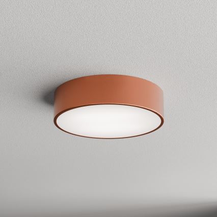 Badeværelsesloftlampe med sensor CLEO, 2xE27/24W/230V, Ø 30 cm, kobberfarvet, IP54