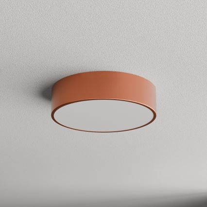 Badeværelsesloftlampe med sensor CLEO, 2xE27/24W/230V, Ø 30 cm, kobberfarvet, IP54