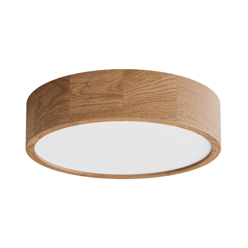 Badeværelsesloftlampe med sensor CLEO 3xE27/24W/230V, Ø 37,5 cm, IP54, eg