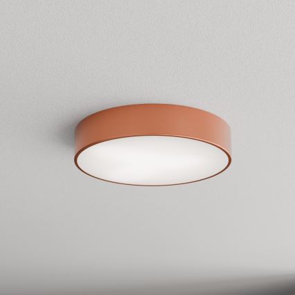 Badeværelsesloftlampe med sensor CLEO, 3xE27/24W/230V, Ø 40 cm, kobberfarvet, IP54