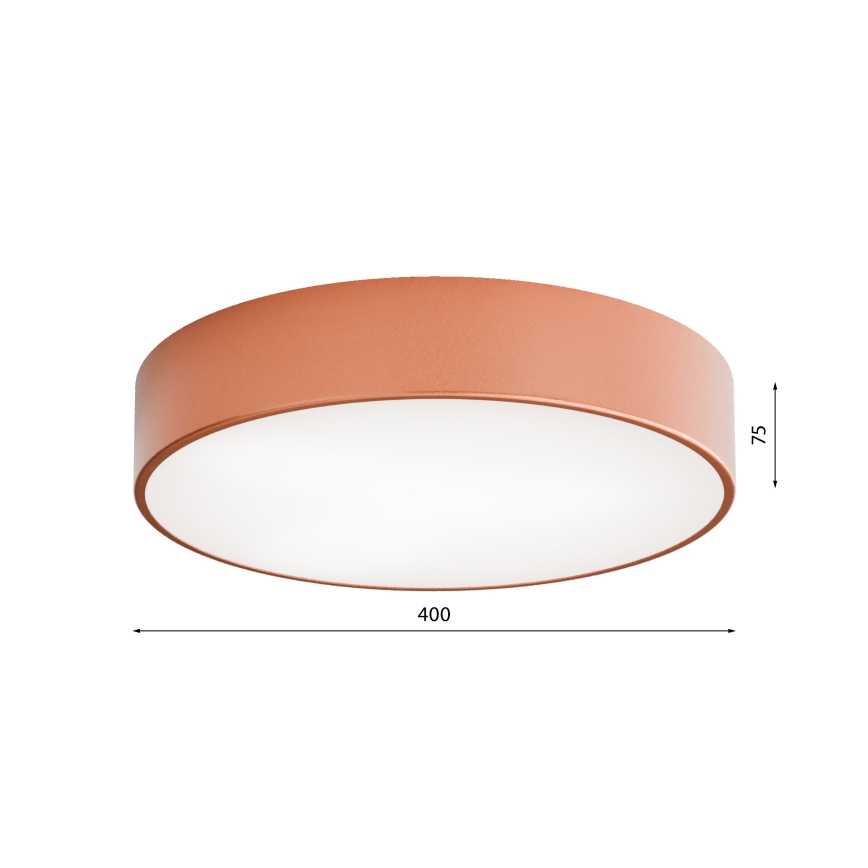Badeværelsesloftlampe med sensor CLEO, 3xE27/24W/230V, Ø 40 cm, kobberfarvet, IP54