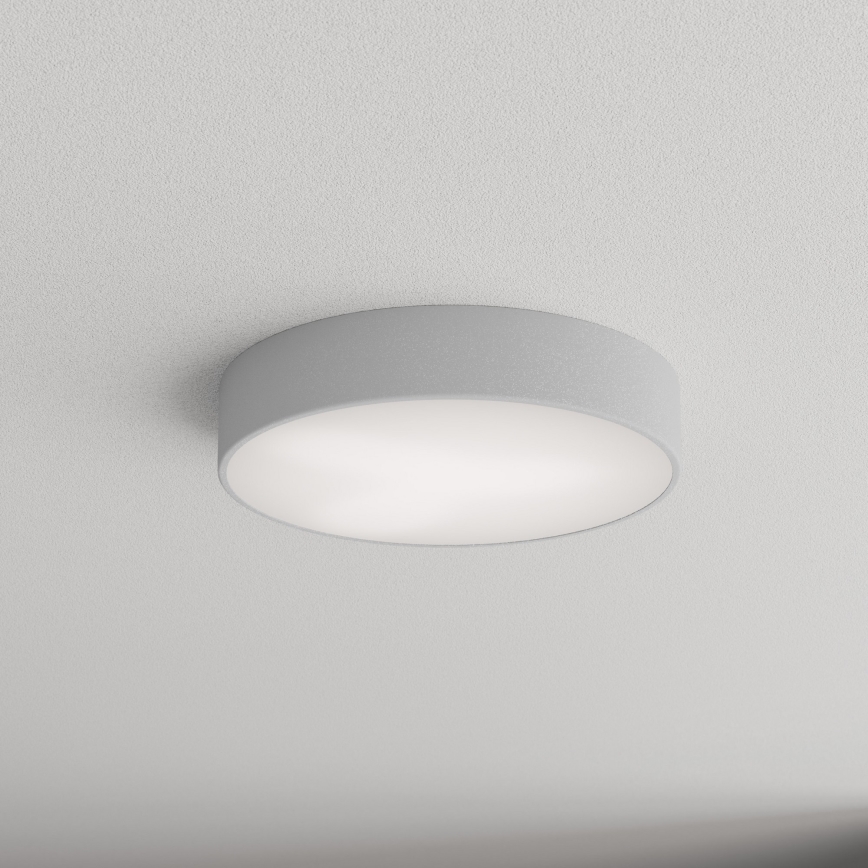 Badeværelsesloftlampe med sensor CLEO – 3×E27/24W/230V, Ø 40 cm, grå, IP54