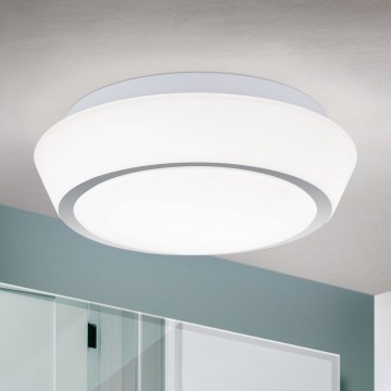 Badeværelsesloftlampe TENA 2xE27/60W/230V Ø 30 cm IP44 hvid