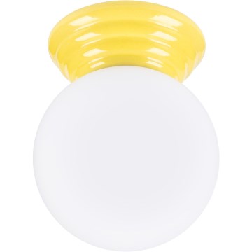 Badeværelsesloftlampe ZORI 1xG9/8W/230V Ø 12 cm IP44 gul