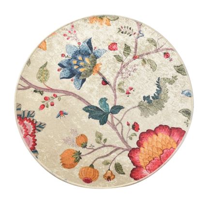 Badeværelsesmåtte ARYA diameter 100 cm farverig