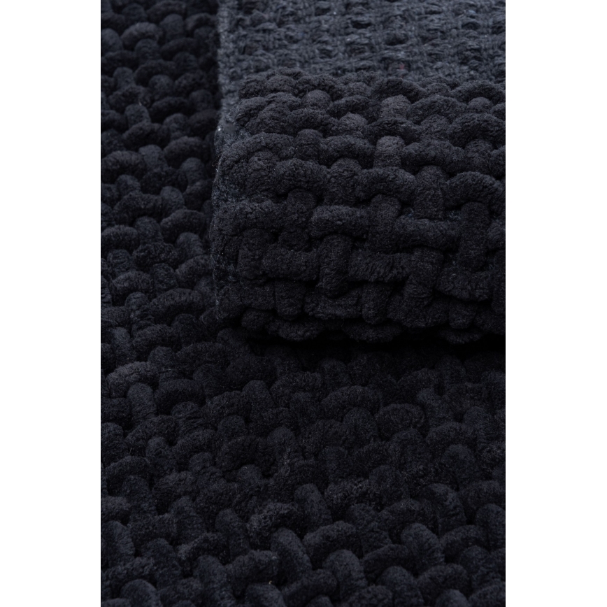 Badeværelsesmåtte BELWEDER 60 x 100 cm, sort