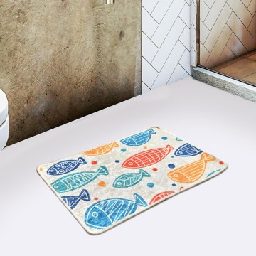 Badeværelsesmåtte FISH 40x60 cm farverig