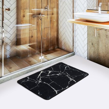 Badeværelsesmåtte MARBLE 40x60 cm sort