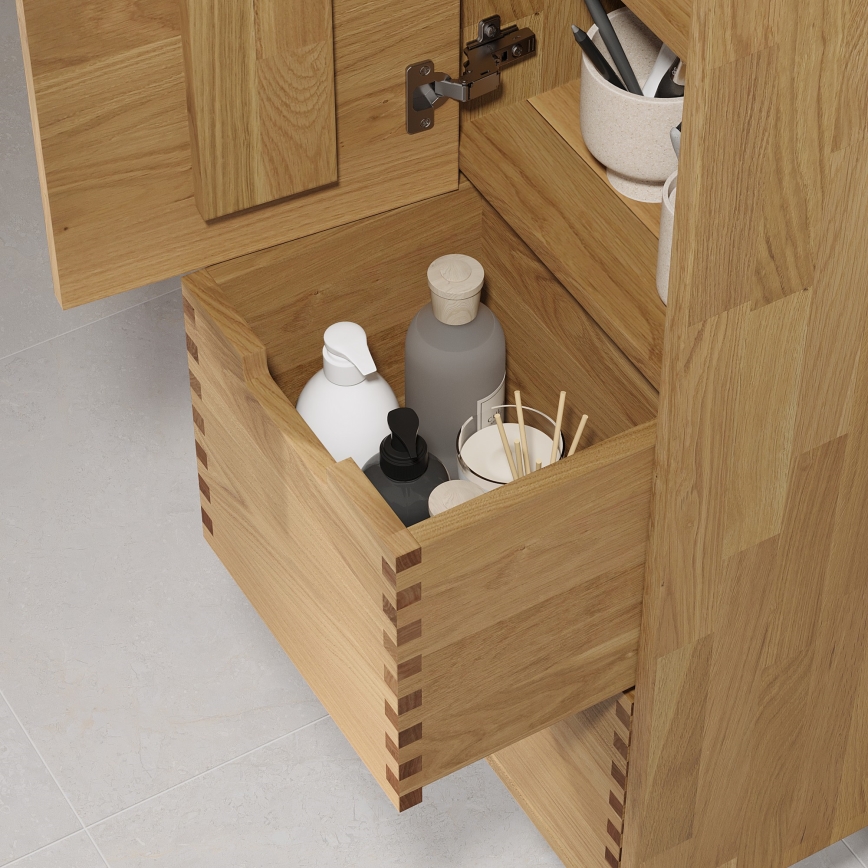 Badeværelsesskab GRIBSKOV 175 cm beige/eg