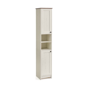 Badeværelsesskab LEXI 30x170 cm hvid/brun