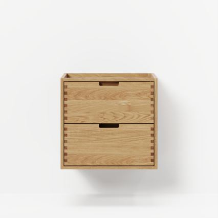 Badeværelsesskab med håndvask GRIBSKOV 60 cm beige/eg/hvid