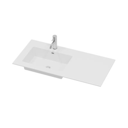 Badeværelsesskab med håndvask HELSINKI 95 cm venstre/sort