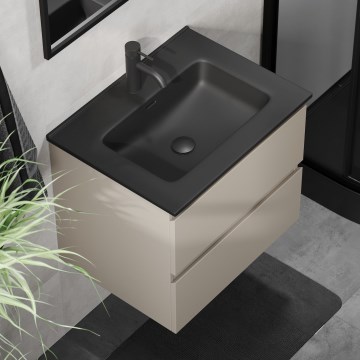 Badeværelsesskab med håndvask KENWOOD 61x52x45 cm Marakesh/sort