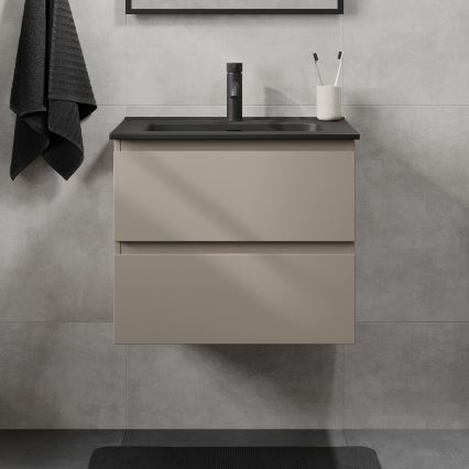 Badeværelsesskab med håndvask KENWOOD 61x52x45 cm Marakesh/sort
