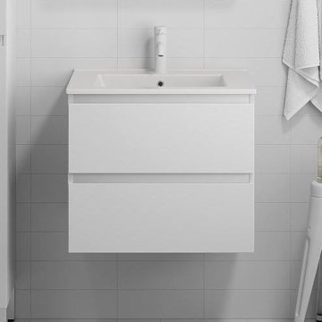 Badeværelsesskab med håndvask KENWOOD 61x52x47 cm hvid