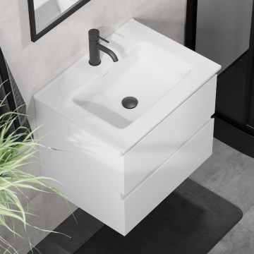 Badeværelsesskab med håndvask KENWOOD 61x52x47 cm hvid