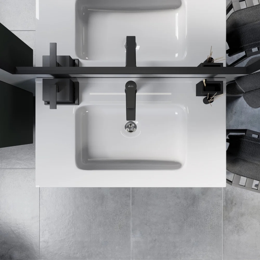 Badeværelsesskab med håndvask MOLDE 80 cm grøn