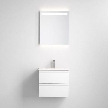 Badeværelsesskab med håndvask VIGO + LED-vægspejl med baggrundsbelysning LED/10W/230V IP44 hvid