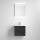 Badeværelsesskab med håndvask VIGO + vægmonteret spejl med indbygget LED-belysning LED/10W/230V IP44 sort