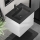 Badeværelsesskab med servant KENWOOD 61x52x45 cm hvid/sort