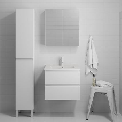 Badeværelsesskab med vask KENWOOD 61 cm hvid