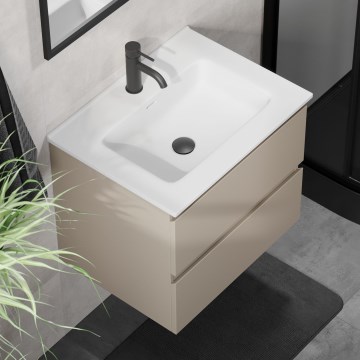 Badeværelsesskab med vask KENWOOD 61x52x47 cm Marakesh/hvid