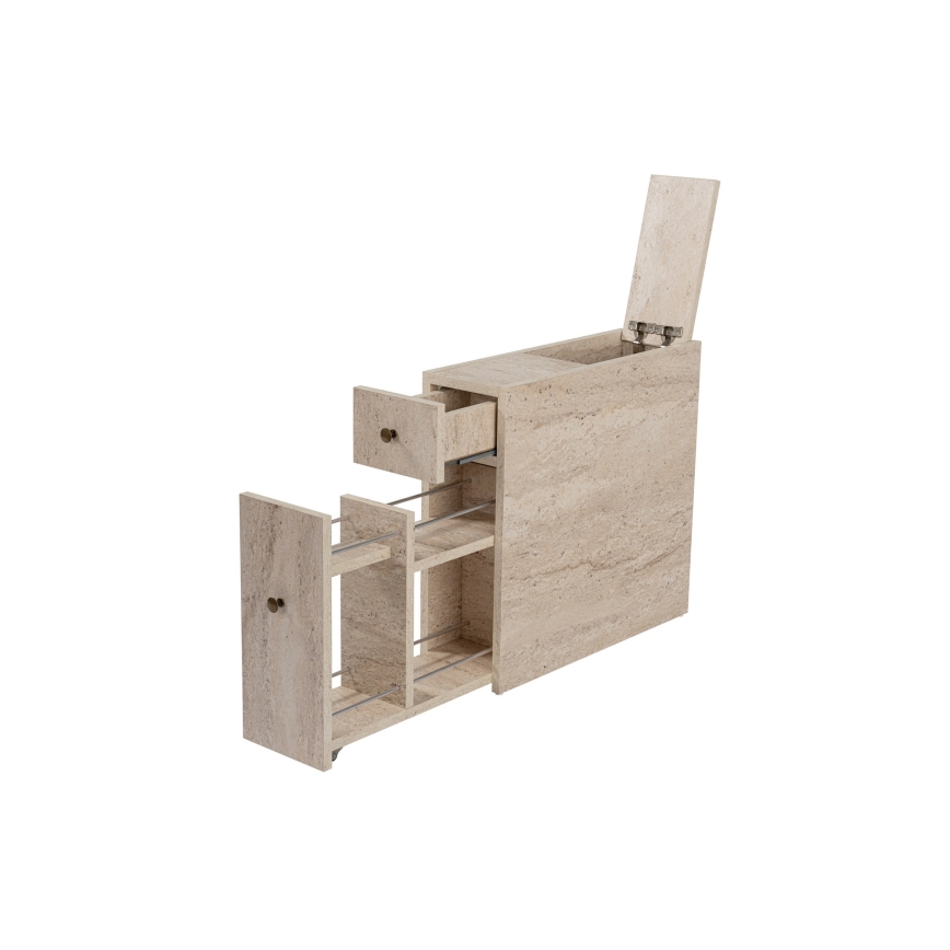 Badeværelsesskab MELODY – beige marmorfinish