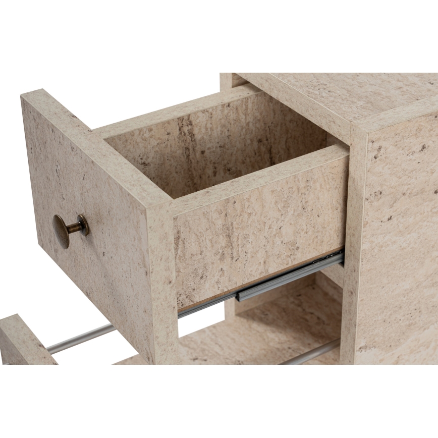 Badeværelsesskab MELODY – beige marmorfinish